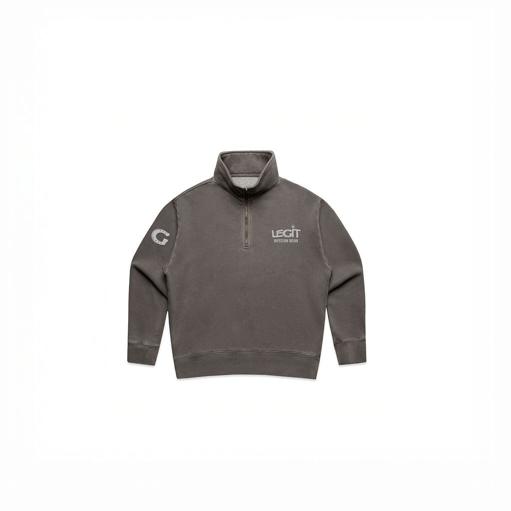 Legit Ladies Half Zip - Faded Grey