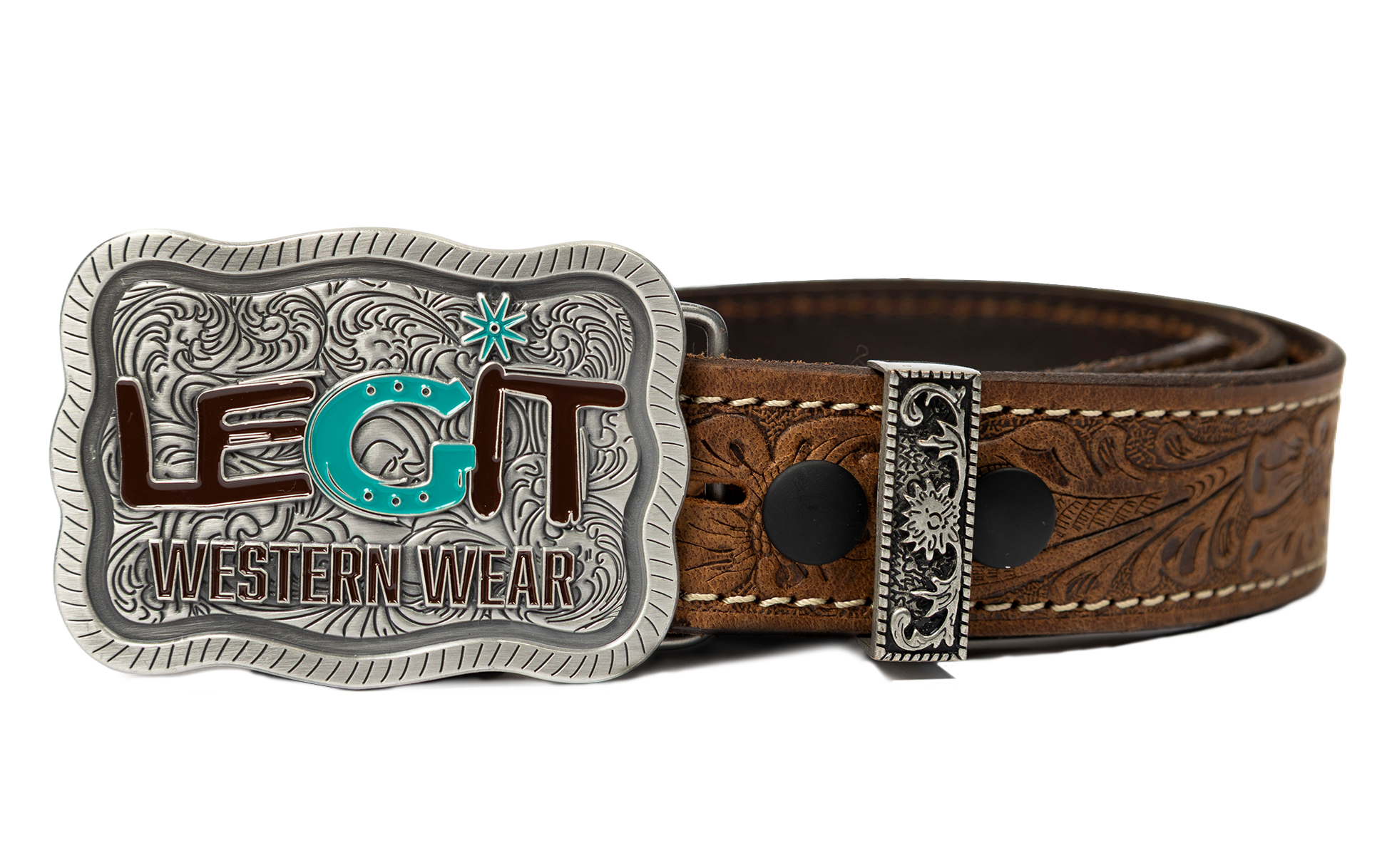 LEGIT Western Wear Belt Buckle & 100% full grain leather Belt